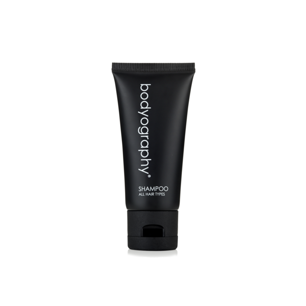 Bodyography Shampoo, 40ml Tube with Flip Top Cap, Lavender and Peppermint, PK 288 HA-BD-001